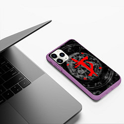 Чехол iPhone 11 Pro матовый DOOM, цвет: 3D-фиолетовый — фото 2