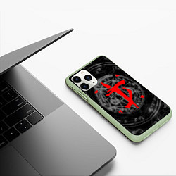 Чехол iPhone 11 Pro матовый DOOM, цвет: 3D-салатовый — фото 2