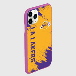 Чехол iPhone 11 Pro матовый LA LAKERS, цвет: 3D-фиолетовый — фото 2