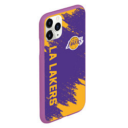 Чехол iPhone 11 Pro матовый LA LAKERS, цвет: 3D-фиолетовый — фото 2