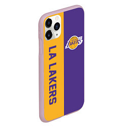 Чехол iPhone 11 Pro матовый LA LAKERS, цвет: 3D-розовый — фото 2