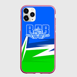 Чехол iPhone 11 Pro матовый ВДВ, цвет: 3D-малиновый