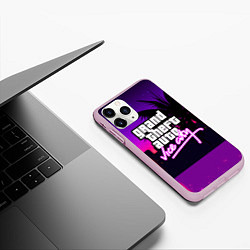 Чехол iPhone 11 Pro матовый GTA:VICE CITY, цвет: 3D-розовый — фото 2