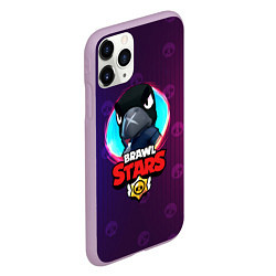 Чехол iPhone 11 Pro матовый Brawl Stars Crow v1, цвет: 3D-сиреневый — фото 2