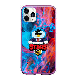 Чехол iPhone 11 Pro матовый BRAWL STARS MRP, цвет: 3D-фиолетовый