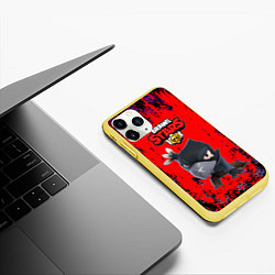 Чехол iPhone 11 Pro матовый BRAWL STARS CROW, цвет: 3D-желтый — фото 2