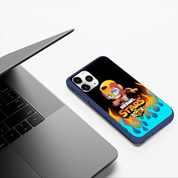 Чехол iPhone 11 Pro матовый BRAWL STARS MAX, цвет: 3D-тёмно-синий — фото 2