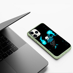 Чехол iPhone 11 Pro матовый Undertale, цвет: 3D-салатовый — фото 2