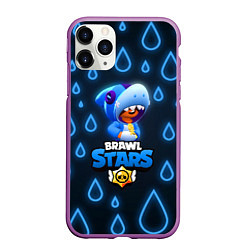 Чехол iPhone 11 Pro матовый Brawl Stars Leon Shark