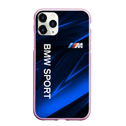 Чехол iPhone 11 Pro матовый BMW БМВ, цвет: 3D-розовый