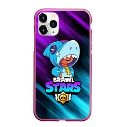 Чехол iPhone 11 Pro матовый BRAWL STARS LEON SHARK