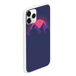 Чехол iPhone 11 Pro матовый Mountain sunset, цвет: 3D-белый — фото 2