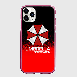 Чехол iPhone 11 Pro матовый UMBRELLA CORP, цвет: 3D-малиновый