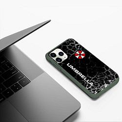 Чехол iPhone 11 Pro матовый UMBRELLA CORPORATION, цвет: 3D-темно-зеленый — фото 2