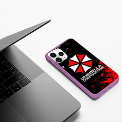 Чехол iPhone 11 Pro матовый UMBRELLA CORPORATION, цвет: 3D-фиолетовый — фото 2