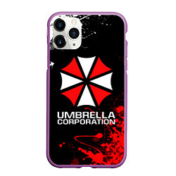 Чехол iPhone 11 Pro матовый UMBRELLA CORPORATION, цвет: 3D-фиолетовый