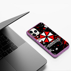 Чехол iPhone 11 Pro матовый UMBRELLA CORPORATION, цвет: 3D-фиолетовый — фото 2