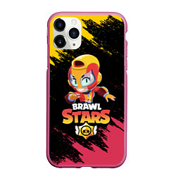 Чехол iPhone 11 Pro матовый BRAWL STARS MAX, цвет: 3D-малиновый