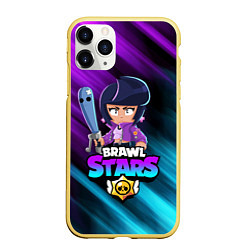 Чехол iPhone 11 Pro матовый BRAWL STARS BIBI, цвет: 3D-желтый