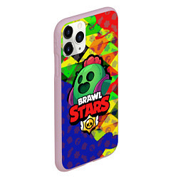 Чехол iPhone 11 Pro матовый BRAWL STARS SPIKE, цвет: 3D-розовый — фото 2