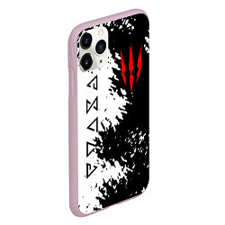 Чехол iPhone 11 Pro матовый THE WITCHER, цвет: 3D-розовый — фото 2