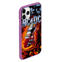 Чехол iPhone 11 Pro матовый ACDC, цвет: 3D-фиолетовый — фото 2