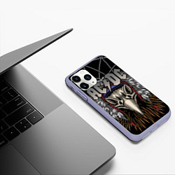 Чехол iPhone 11 Pro матовый ACDC, цвет: 3D-светло-сиреневый — фото 2