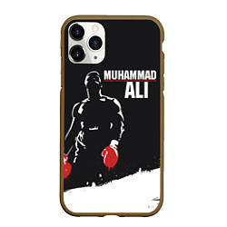 Чехол iPhone 11 Pro матовый Muhammad Ali, цвет: 3D-коричневый