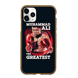 Чехол iPhone 11 Pro матовый Muhammad Ali, цвет: 3D-коричневый