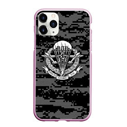 Чехол iPhone 11 Pro матовый ВДВ СССР, цвет: 3D-розовый