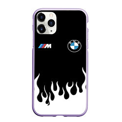 Чехол iPhone 11 Pro матовый BMW БМВ, цвет: 3D-светло-сиреневый