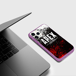 Чехол iPhone 11 Pro матовый APEX LEGENDS, цвет: 3D-фиолетовый — фото 2