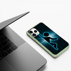 Чехол iPhone 11 Pro матовый Portal space, цвет: 3D-салатовый — фото 2