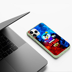 Чехол iPhone 11 Pro матовый BRAWL STARS MRP, цвет: 3D-салатовый — фото 2
