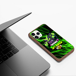 Чехол iPhone 11 Pro матовый BRAWL STARS VIRUS 8-BIT, цвет: 3D-коричневый — фото 2