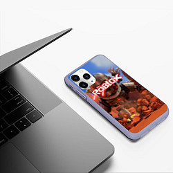 Чехол iPhone 11 Pro матовый ROBLOX, цвет: 3D-светло-сиреневый — фото 2