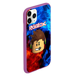 Чехол iPhone 11 Pro матовый ROBLOX, цвет: 3D-фиолетовый — фото 2