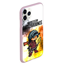 Чехол iPhone 11 Pro матовый PUBG, цвет: 3D-розовый — фото 2