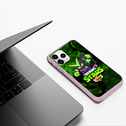 Чехол iPhone 11 Pro матовый BRAWL STARS VIRUS 8-BIT, цвет: 3D-розовый — фото 2