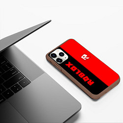 Чехол iPhone 11 Pro матовый ROBLOX, цвет: 3D-коричневый — фото 2