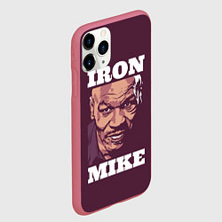 Чехол iPhone 11 Pro матовый Mike Tyson, цвет: 3D-малиновый — фото 2