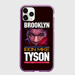 Чехол iPhone 11 Pro матовый Mike Tyson, цвет: 3D-фиолетовый