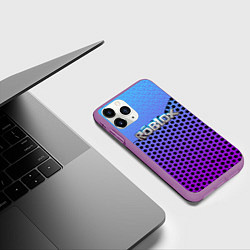 Чехол iPhone 11 Pro матовый Roblox Gradient Pattern, цвет: 3D-фиолетовый — фото 2