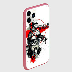 Чехол iPhone 11 Pro матовый Чумной доктор, цвет: 3D-малиновый — фото 2