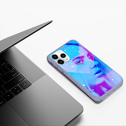 Чехол iPhone 11 Pro матовый Billie Blue Star, цвет: 3D-светло-сиреневый — фото 2