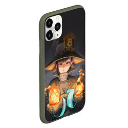 Чехол iPhone 11 Pro матовый Fire Force ??8, цвет: 3D-темно-зеленый — фото 2