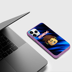 Чехол iPhone 11 Pro матовый ROBLOX, цвет: 3D-фиолетовый — фото 2