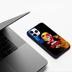 Чехол iPhone 11 Pro матовый Brawl Stars MAX, цвет: 3D-черный — фото 2