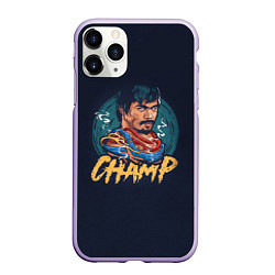 Чехол iPhone 11 Pro матовый Champ, цвет: 3D-светло-сиреневый