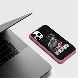 Чехол iPhone 11 Pro матовый Manny Pacquiao, цвет: 3D-малиновый — фото 2